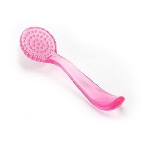 Durable Round Curved Grip Pink Nail Brush for Cleaning Fingernails 5.12"x1.77"